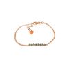 Genuine 1.55 ctw Blue Topaz Bracelet 14KT Rose Gold - REF-55H3X