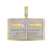 Mens Round Diamond Holy Bible Charm Pendant 1 Cttw 10kt Yellow Gold - REF-52A9M