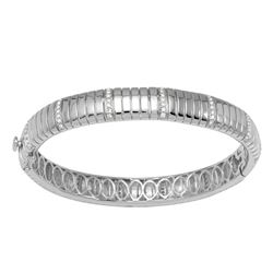 0.84 CTW Diamond Bangle 14K White Gold - REF-175X7R