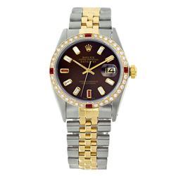 Rolex Pre-owned 36mm Mens Chocolate Brown Two Tone - REF-640K4X