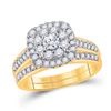 Image 1 : Round Diamond Bridal Wedding Ring Band Set 1 Cttw 14kt Yellow Gold - REF-76W5K