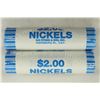 Image 1 : 2-$5 ROLLS OF 2011-P & D JEFFERSON NICKELS BU