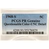 Image 3 : 1968-S JEFFERSON NICKEL PCGS UNC DETAILS