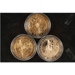 3-1 3/4'' BRONZE TOKENS, 1848 IMMIGRATION SWELLED
