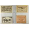 Image 2 : 4 ASSORTED GERMAN NOTGELDS 2-10 & 2-20 HELLERS