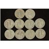 Image 2 : 10 ASSORTED 1940'S MERCURY DIMES