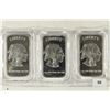 Image 1 : 3-1 TROY OZ .999 FINE SILVER PROOF INGOTS