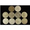 Image 2 : 10 ASSORTED 1957-1966 MEXICO .100 SILVER PESOS