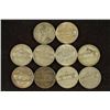 Image 1 : 10 ASSORTED 35% SILVER JEFFERSON WAR NICKELS