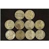 Image 2 : 10 ASSORTED 35% SILVER JEFFERSON WAR NICKELS