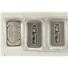 Image 2 : 3-1 TROY OZ .999 FINE SILVER PROOF INGOTS 2 ARE