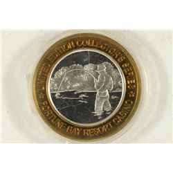 CASINO $10 SILVER TOKEN (UNC) FORTUNE BAY