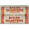 Image 1 : 2-$10 ROLLS OF 2009-P GUAM QUARTERS BRILLIANT UNC