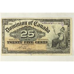 1900 DOMINION OF CANADA 25 CENT FRACTIONAL WITH