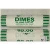 Image 1 : 2-$5 ROLLS OF 2011-P ROOSEVELT DIMES BRILLIANT UNC