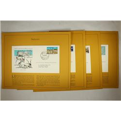 4 ASSORTED 1ST DAY ISSUE ENVELOPES WITH STAMPS ON