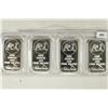 Image 1 : 4-1 TROY OZ .999 FINE SILVER PROOF INGOTS