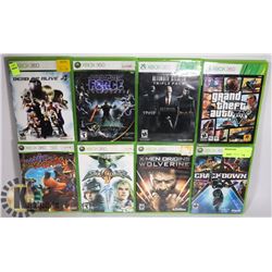 BUNDLE OF 8 XBOX 360 GAMES
