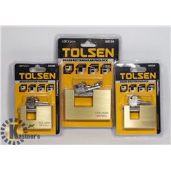 SEALED TOLSEN (3) HEAVY DUTY BRASS