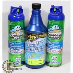 BUNDLE OF CLEANING PRODUCTS, 2 SCRUBBING BUBBLES,