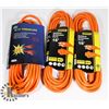 Image 1 : NEW 3 OUTDOOR EXTENSION CORDS