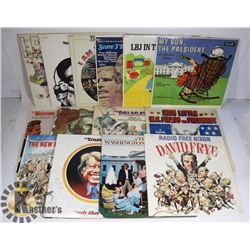 BOX OF POLITICAL LP'S FROM THE 1960'S AND 1970'S