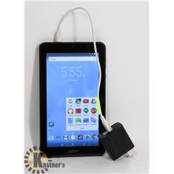 7" SCREEN ANDROID ACCER TABLET WITH CHARGE CABLE