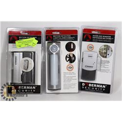 3 NEW MOTION DETECTOR - DOOR/WINDOW, MOTION STROBE