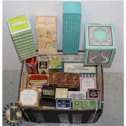 BOX OF AVON DECANTERS AND MORE