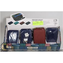 RETAIL READY DENIM CREDIT CARD CASE DISPLAY WITH