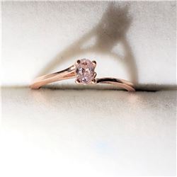 14K ROSE GOLD DIAMOND(0.2CT SI,LIGHT PINK)  RING