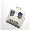 Image 2 : 10K YELLOW GOLD TANZANITE(3CT)  EARRINGS