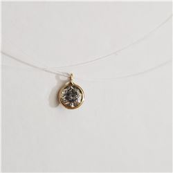14K YELLOW GOLD FLOATING DIAMOND INVISIBLE 18"