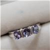 Image 2 : SILVER TANZANITE(0.9CT)  RING (~SIZE 7.75)