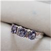 Image 3 : SILVER TANZANITE(0.9CT)  RING (~SIZE 7.75)