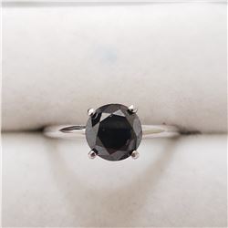 14K WHITE GOLD BLACK DIAMOND(1.8CT)  RING