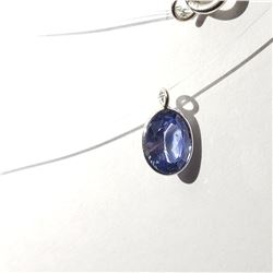 10K WHITE GOLD NATURAL CEYLON SAPPHIRE