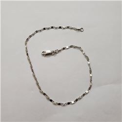 10K WHITE GOLD 10" 2.1G  ANKLET