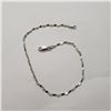 Image 1 : 10K WHITE GOLD 10" 2.1G  ANKLET