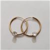 Image 2 : 10K YELLOW GOLD CUBIC ZIRCONIA  EARRINGS