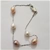 Image 2 : SILVER FRESH WATER PEARL 7.5"  BRACELET