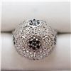 Image 1 : SILVER CUBIC ZIRCONIA  RING (~SIZE 7.5)