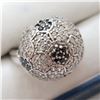 Image 2 : SILVER CUBIC ZIRCONIA  RING (~SIZE 7.5)