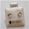Image 1 : 9K YELLOW GOLD CZ 5MM  EARRINGS
