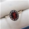 Image 2 : SILVER GARNET  RING (~SIZE 6,8,9.5)