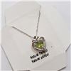 Image 2 : SILVER PERIDOT 18"  NECKLACE