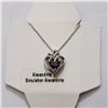 Image 1 : SILVER CREATED ALEXANDRITE 20"  NECKLACE