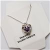 Image 2 : SILVER CREATED ALEXANDRITE 20"  NECKLACE