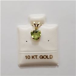 14K YELLOW GOLD PERIDOT(0.7CT)  PENDANT