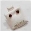 Image 1 : 10K YELLOW GOLD GARNET(0.5CT)  EARRINGS
